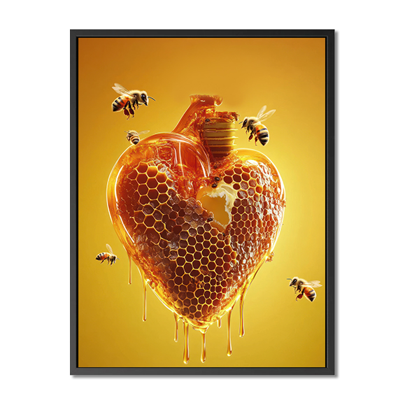 Tableau pop art - Coeur de Miel