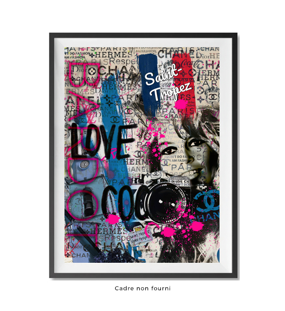 Tableaux, objet décoratifs Pop Art Tableau Brigitte Bardot St Tropez