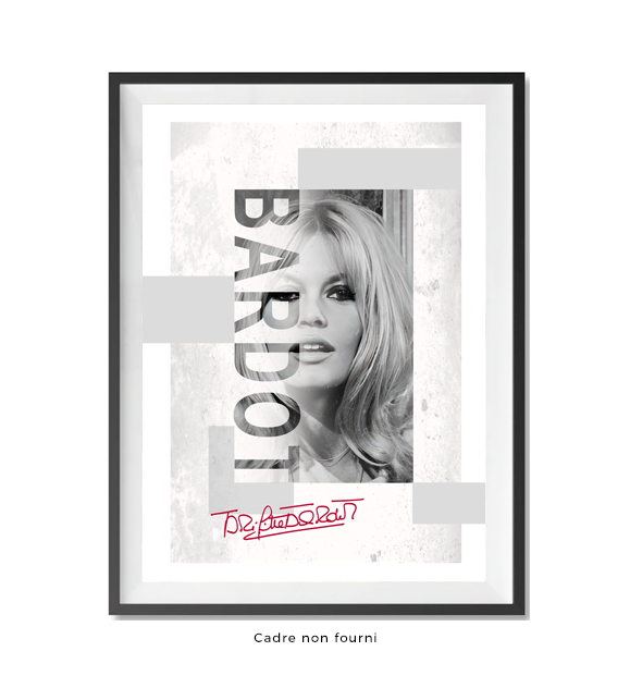 Tableaux, objet décoratifs Pop Art Tableau Brigitte Bardot Noir & Blanc