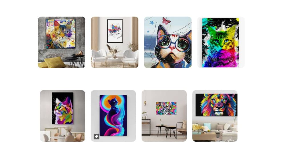 votre cuisine avec un tableau chat pop art