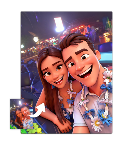 Tableau personnalisé Caricature : vue de face