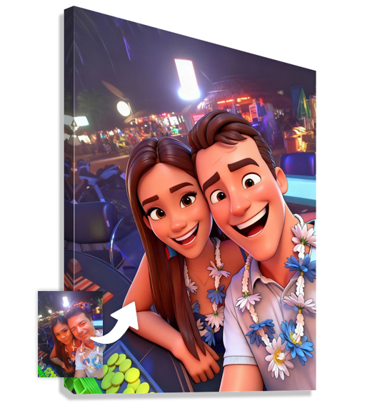 Tableau personnalisé Caricature : vue de coté