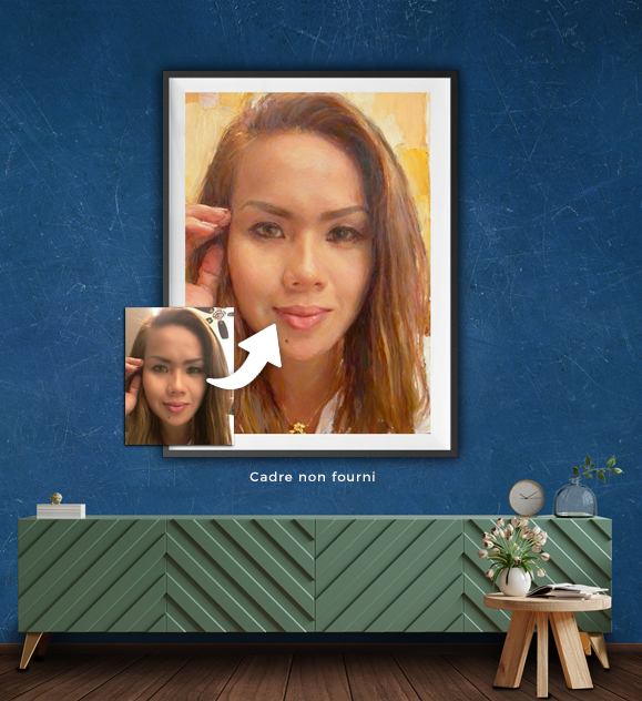 Tableau Personnalisé Peinture à l'huile en situation