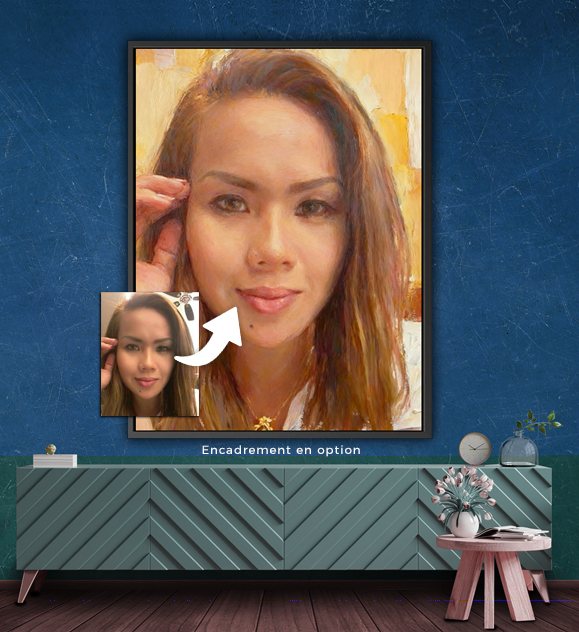 Tableau Personnalisé Peinture à l'huile en situation