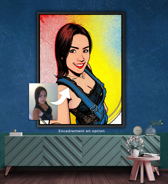 Tableau Personnalisé Pop Art Warhol en situation