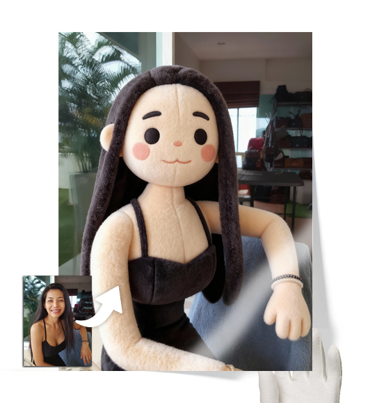 Tableau Personnalisé Photo Peluche : vue de face