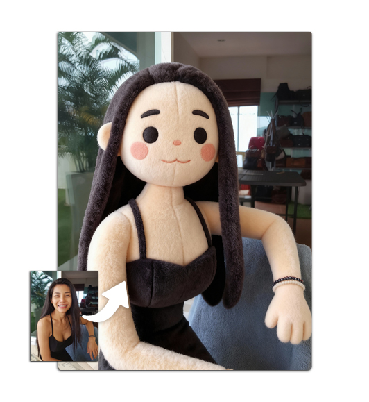 Tableau Personnalisé Photo Peluche : vue de face