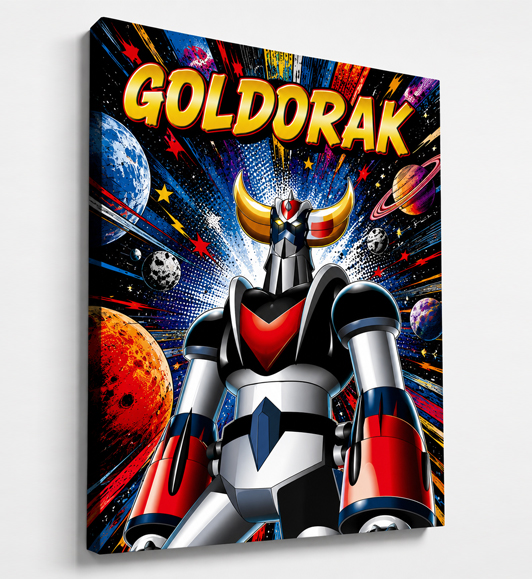 Tableau Goldorak Pop Art : vue de coté