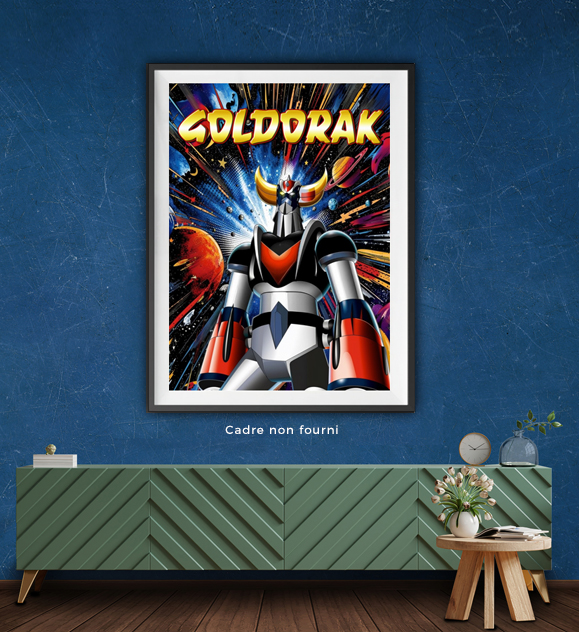Tableau Goldorak Pop Art en situation 