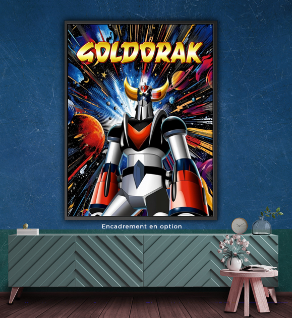 Tableau Goldorak Pop Art en situation