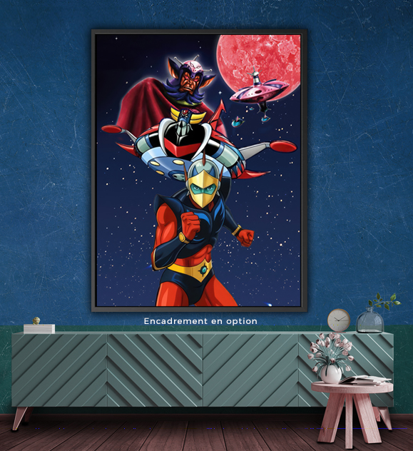 Tableau Goldorak Hero en situation