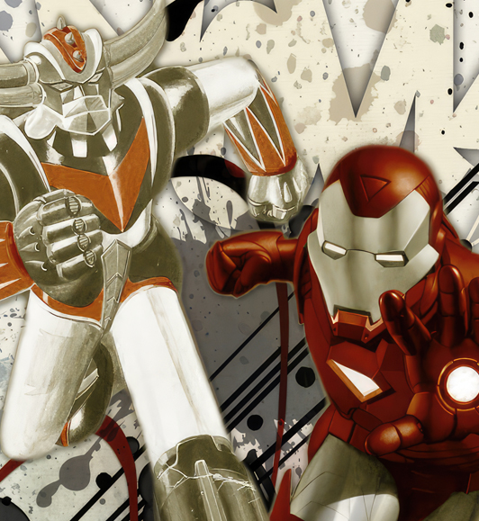 Zoom : Tableau Goldorak Marvel