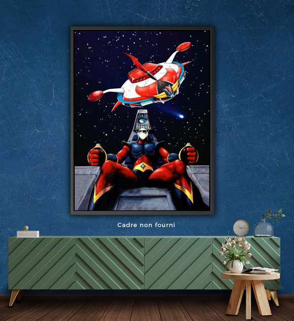 Tableau Goldorak Robot en situation