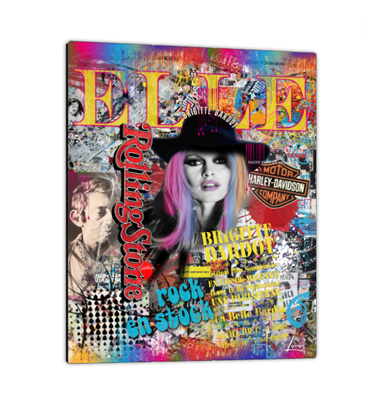 Tableau Pop Art Brigitte Bardot : vue de coté