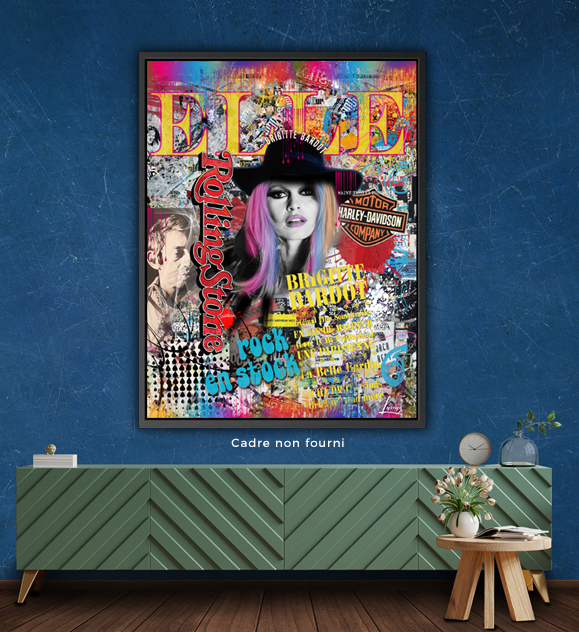 Tableau Pop Art Brigitte Bardot en situation 