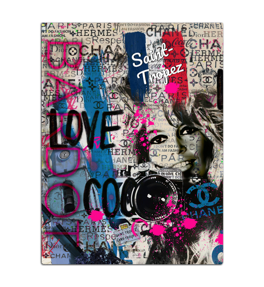 Tableau Brigitte Bardot St Tropez : vue de face