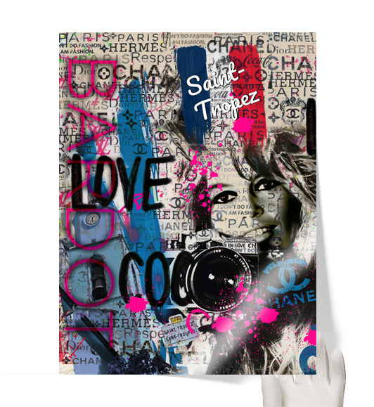 Tableau Brigitte Bardot St Tropez : vue de face