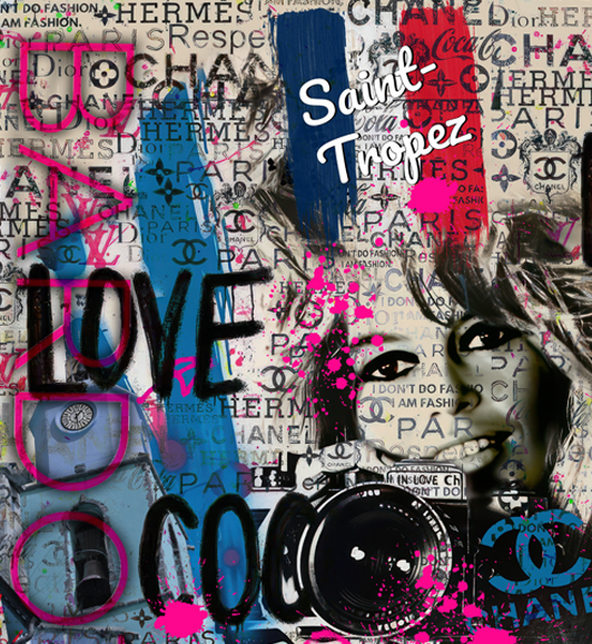 Zoom : Tableau Brigitte Bardot St Tropez