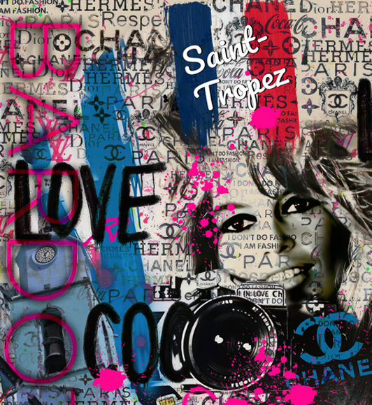 Zoom : Tableau Brigitte Bardot St Tropez