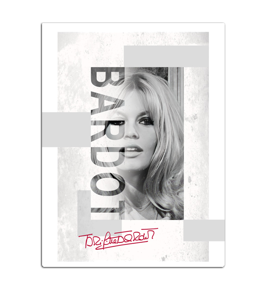 Tableau Brigitte Bardot Noir & Blanc : vue de face