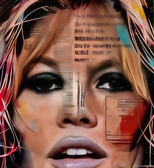 Zoom : Tableau Brigitte Bardot  Portrait