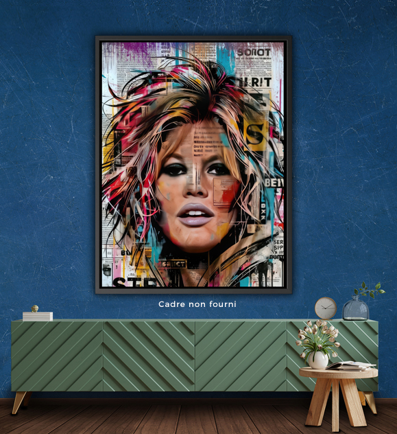 Tableau Brigitte Bardot  Portrait en situation 