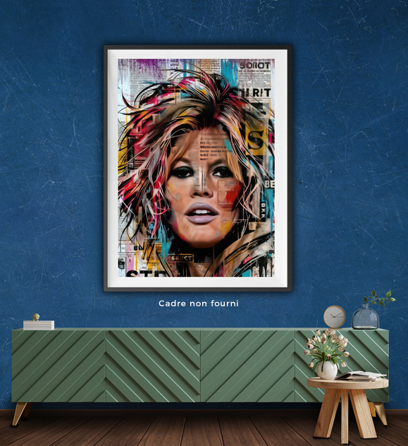 Tableau Brigitte Bardot  Portrait en situation 
