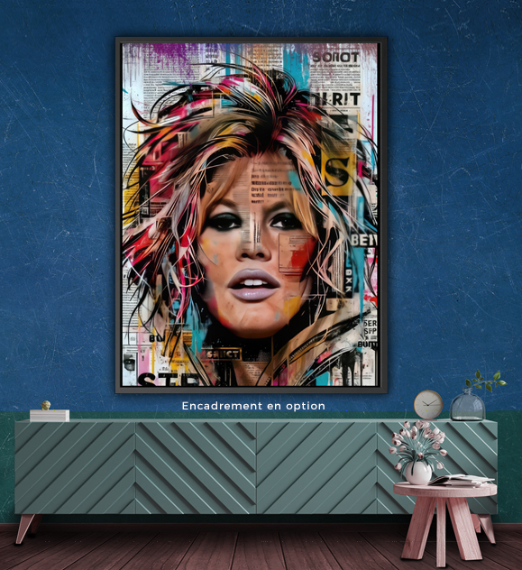 Tableau Brigitte Bardot Portrait en situation