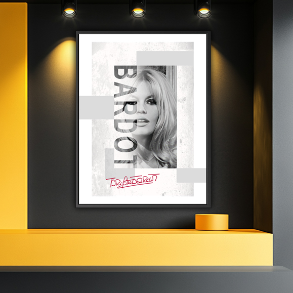 Tableaux, objet décoratifs Pop Art Tableau Brigitte Bardot Noir & Blanc
