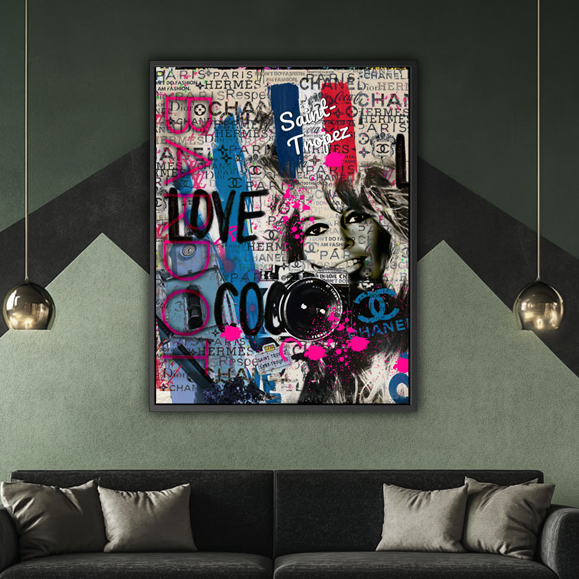 Tableaux, objet décoratifs Pop Art Tableau Brigitte Bardot St Tropez