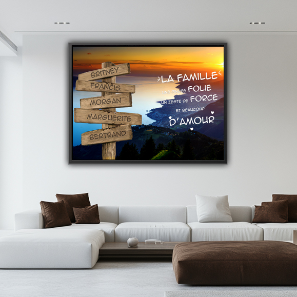 Tableau  personnalisé Famille Lac
