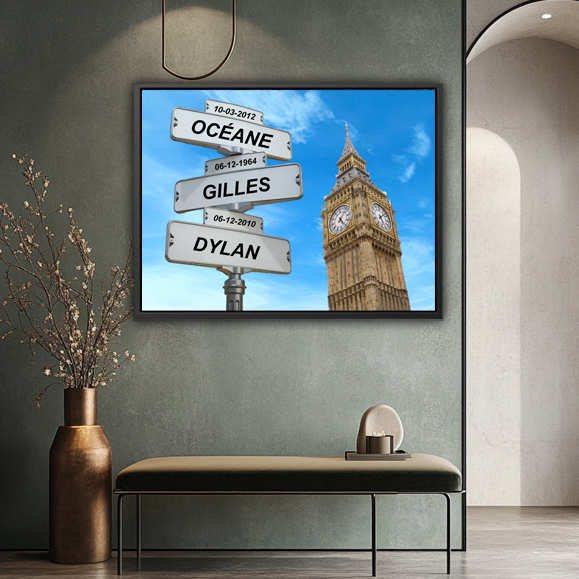 Tableau personnalisé Intersection Londres