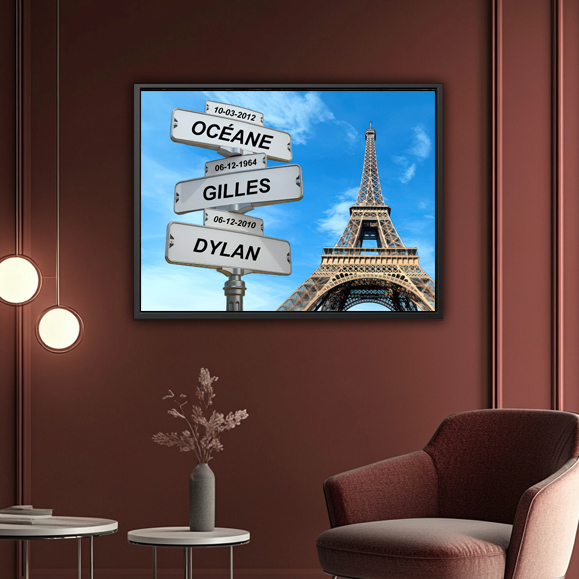 Tableau personnalisé Intersection Paris